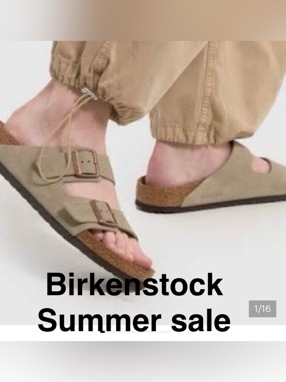 Birkenstock Arizona Taupe suede leather sandals- NEW STRAITS TIMES- authentic